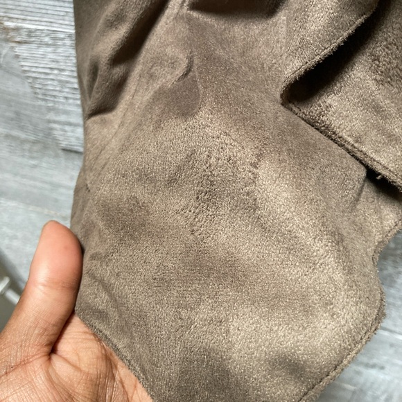 Black Rivet | Faux Suede Waterfall Jacket - M, Tan/Striped - Picture 7 of 10